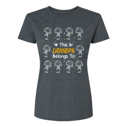 This Grandpa Belongs To Doodle Version – Personalized Custom Shirt Tee – Cute Father’s Day, Birthday & Family Gift for Grandpa  Ezcustomize