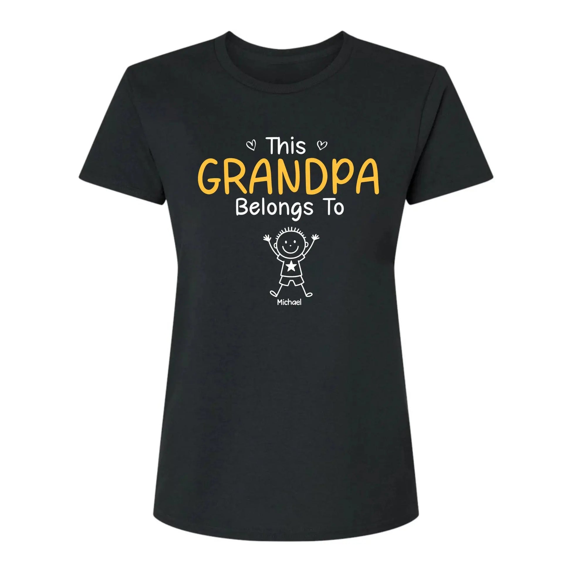 This Grandpa Belongs To T-Shirt – Personalized Shirt with Kids’ Names – Custom Gift for Grandpa, Dad  Ezcustomize