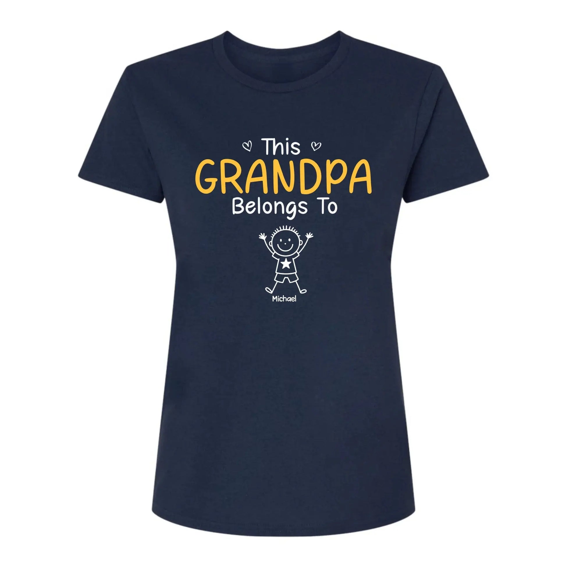 This Grandpa Belongs To T-Shirt – Personalized Shirt with Kids’ Names – Custom Gift for Grandpa, Dad  Ezcustomize