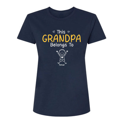 This Grandpa Belongs To T-Shirt – Personalized Shirt with Kids’ Names – Custom Gift for Grandpa, Dad  Ezcustomize