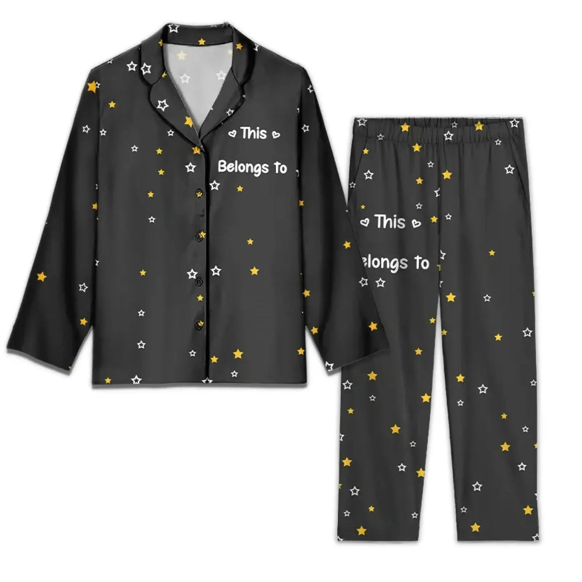 This Grandpa Grandma Belongs To Kids & Pets – Personalized Long Pajama Set – Christmas & Birthday Gift for Dad, Mom, Grandpa, Grandma and Grandparents