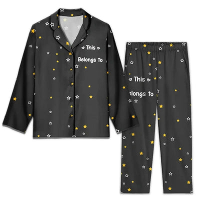This Grandpa Grandma Belongs To Kids & Pets – Personalized Long Pajama Set – Christmas & Birthday Gift for Dad, Mom, Grandpa, Grandma and Grandparents