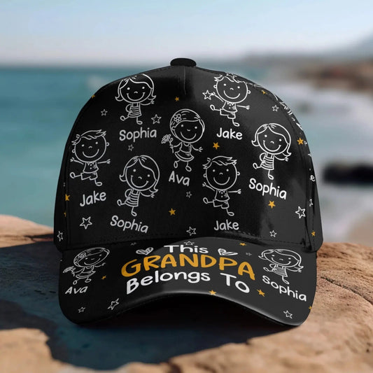 This Grandpa Grandma Mommy Daddy Belongs To Doodle – Personalized Classic Cap Hat – Cute Family Birthday & Father’s Day Gift  Ezcustomize