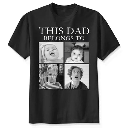 This Grandpa, Grandma, Mom, Dad Belongs To Retro Vintage Custom Photo – Personalized Photo Shirt – Cute Family Gift for Parents & Grandparents  Ezcustomize