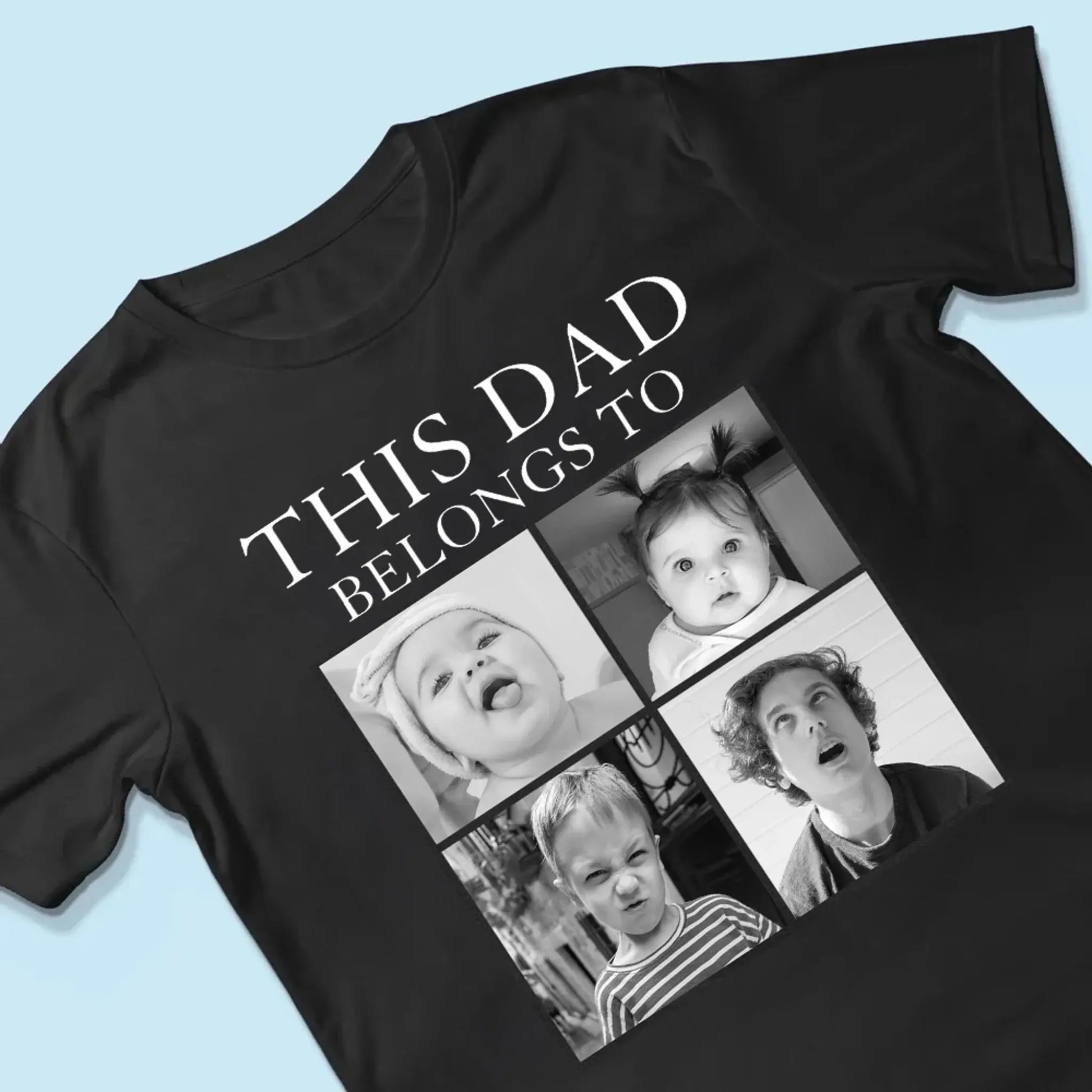 This Grandpa, Grandma, Mom, Dad Belongs To Retro Vintage Custom Photo – Personalized Photo Shirt – Cute Family Gift for Parents & Grandparents  Ezcustomize