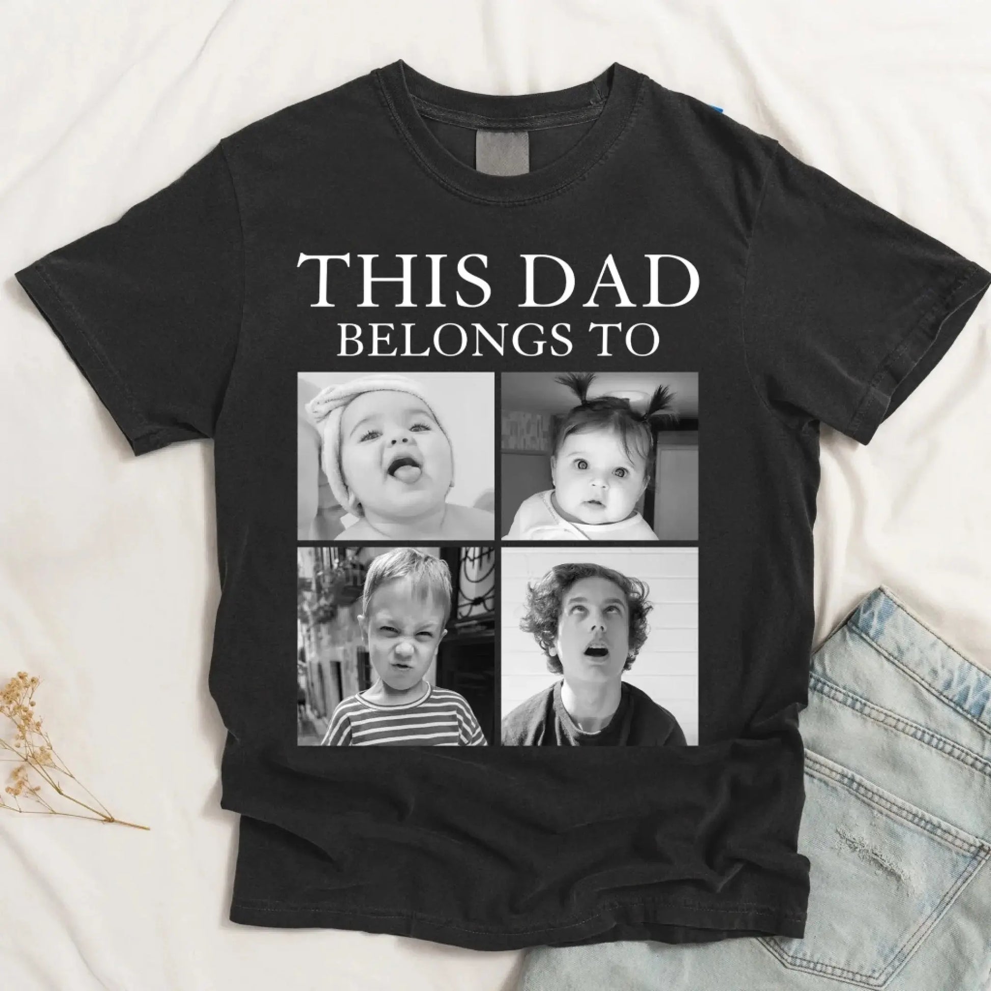 This Grandpa, Grandma, Mom, Dad Belongs To Retro Vintage Custom Photo – Personalized Photo Shirt – Cute Family Gift for Parents & Grandparents  Ezcustomize
