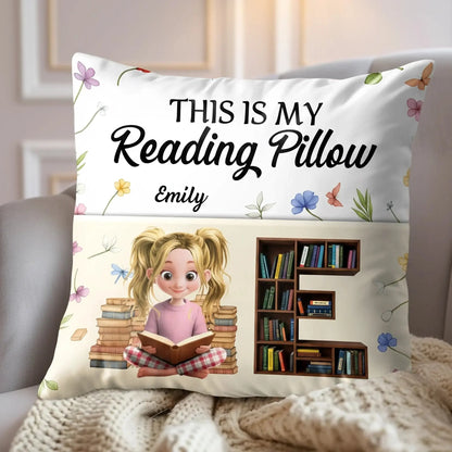 This Is My Reading Pillow Books & Flowers Design – Personalized Reading Pocket Pillow – Cute Gift for Book Lover  Ezcustomize