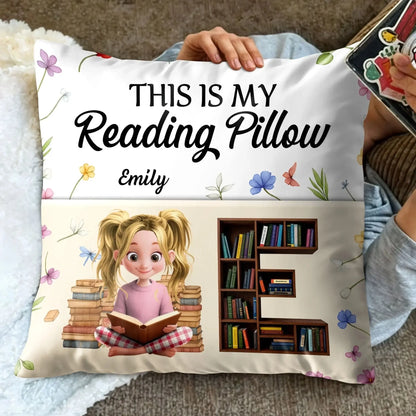 This Is My Reading Pillow Books & Flowers Design – Personalized Reading Pocket Pillow – Cute Gift for Book Lover  Ezcustomize