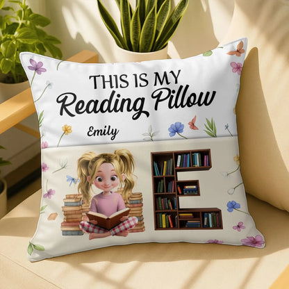 This Is My Reading Pillow Books & Flowers Design – Personalized Reading Pocket Pillow – Cute Gift for Book Lover  Ezcustomize
