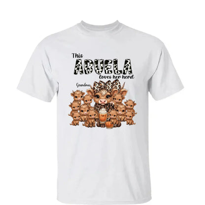 This Mama/Grandma Loves Her Herd – Personalized Highland Cow Family Shirt – Cozy Fall Vibe Gift for Mom, Grandma & Loved Ones  Ezcustomize