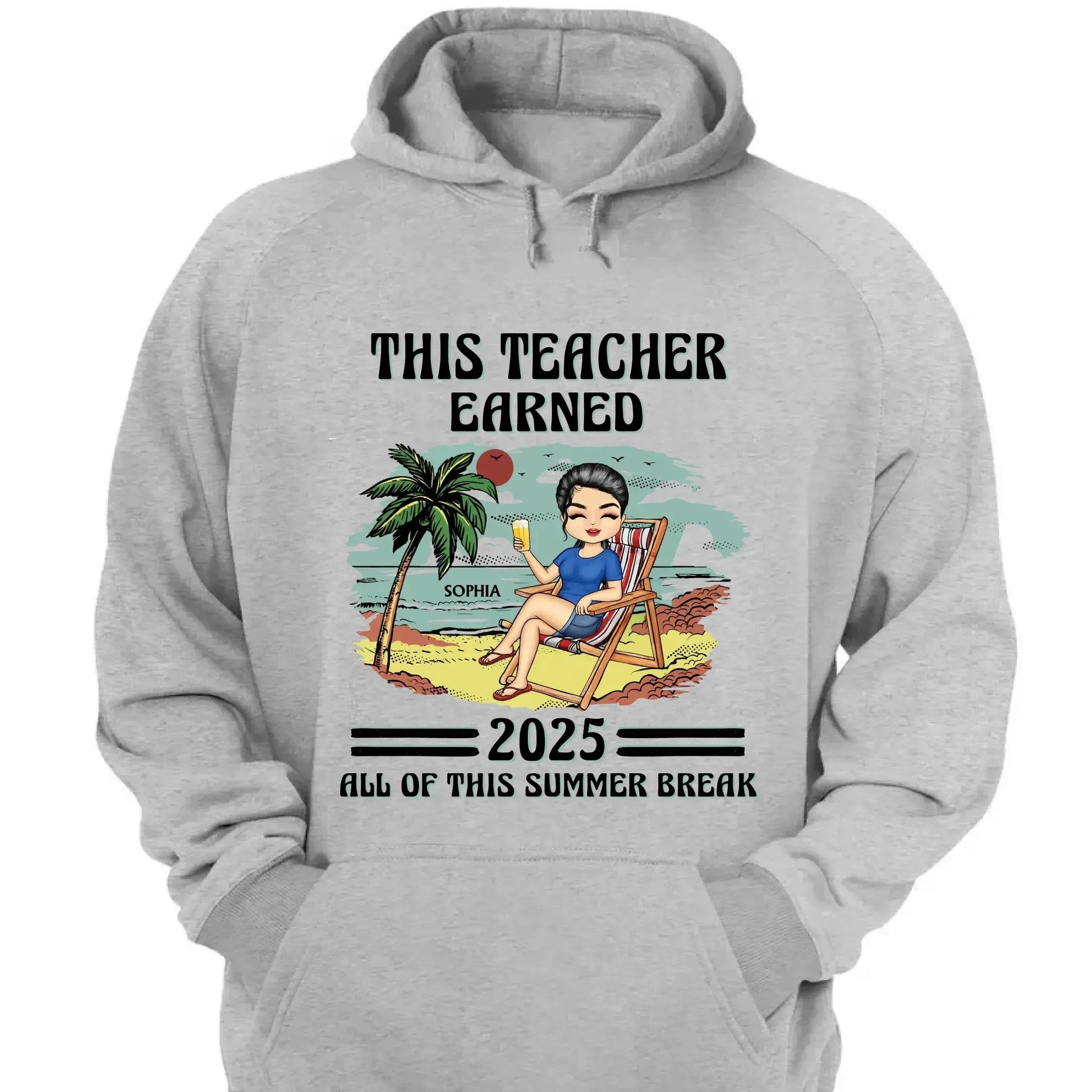 This Teacher Earned All of This Summer Break T-Shirt - Personalized Educator Shirt | End of Year Gift for Teachers, Coaches & School Staff  Ezcustomize