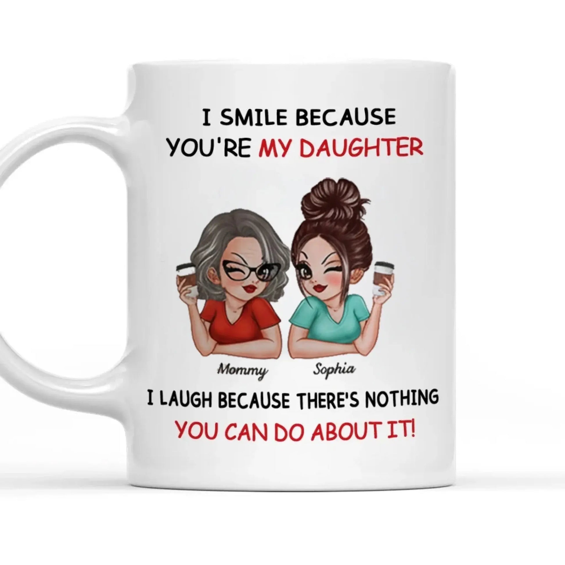 To My Daughter From Mom Personalized Mug – Funny Custom Coffee Cup, Heartfelt Mother and Daughter Gift  Ezcustomize