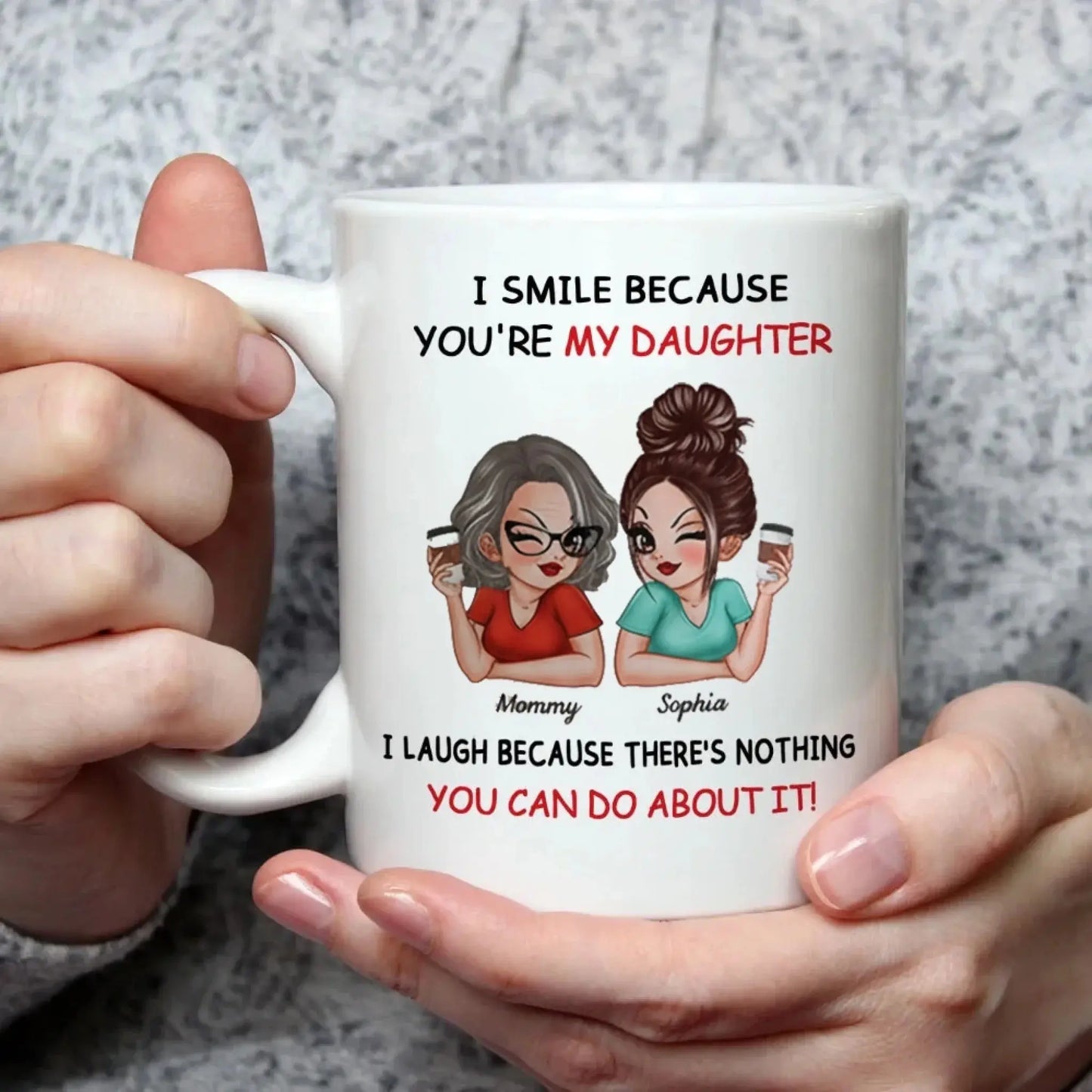 To My Daughter From Mom Personalized Mug – Funny Custom Coffee Cup, Heartfelt Mother and Daughter Gift  Ezcustomize