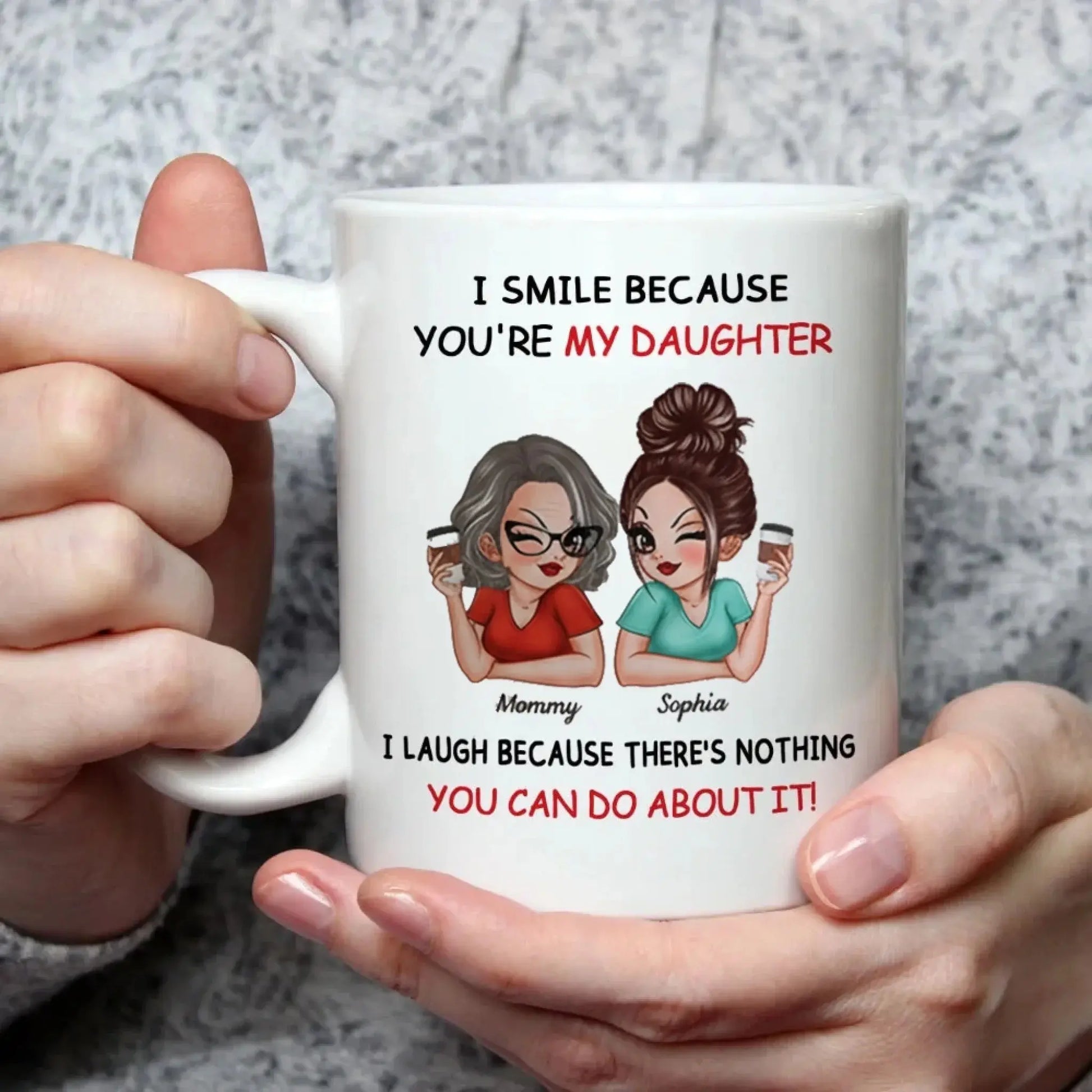 To My Daughter From Mom Personalized Mug – Funny Custom Coffee Cup, Heartfelt Mother and Daughter Gift  Ezcustomize