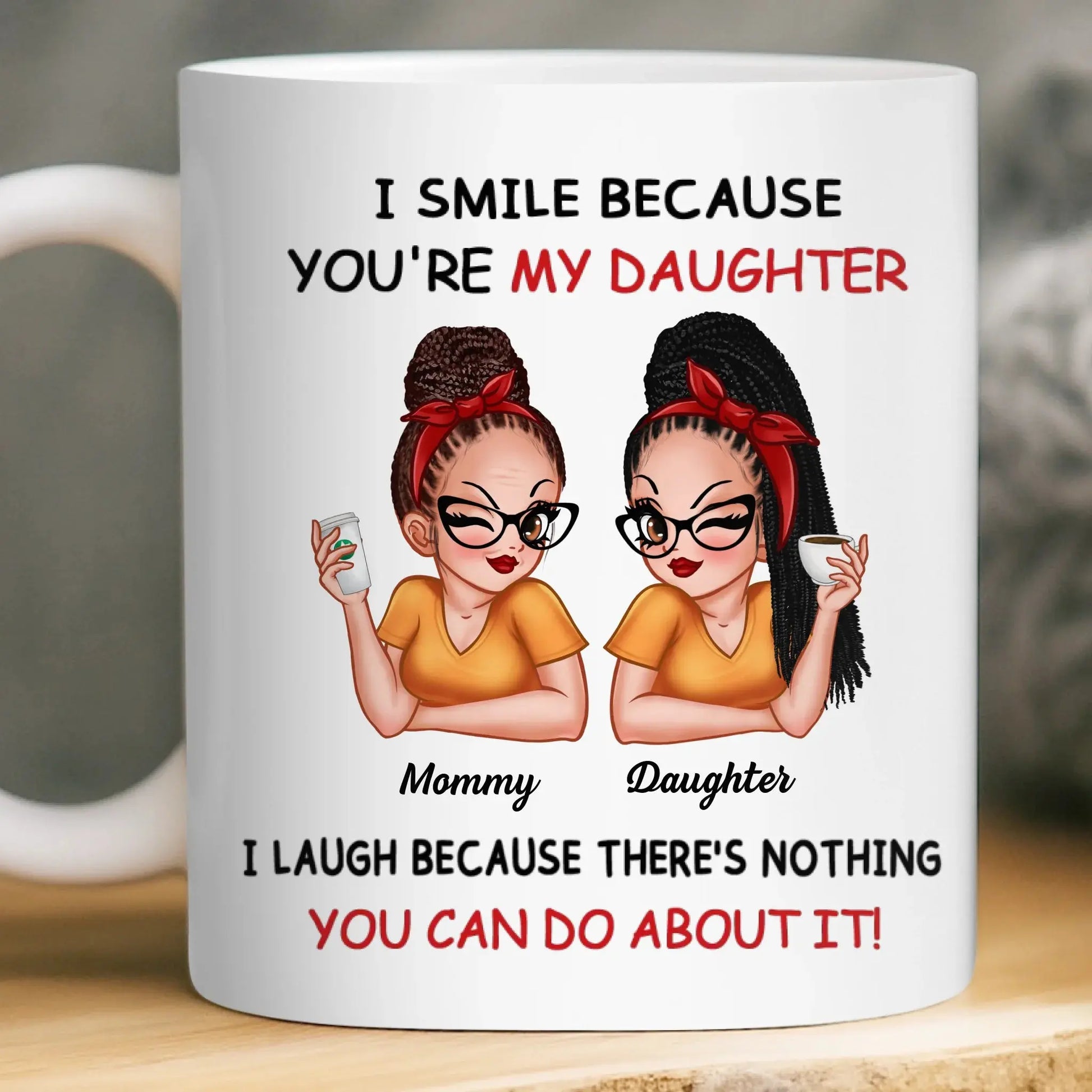 To My Daughter From Mom Personalized Mug – Funny Custom Coffee Cup, Heartfelt Mother and Daughter Gift  Ezcustomize