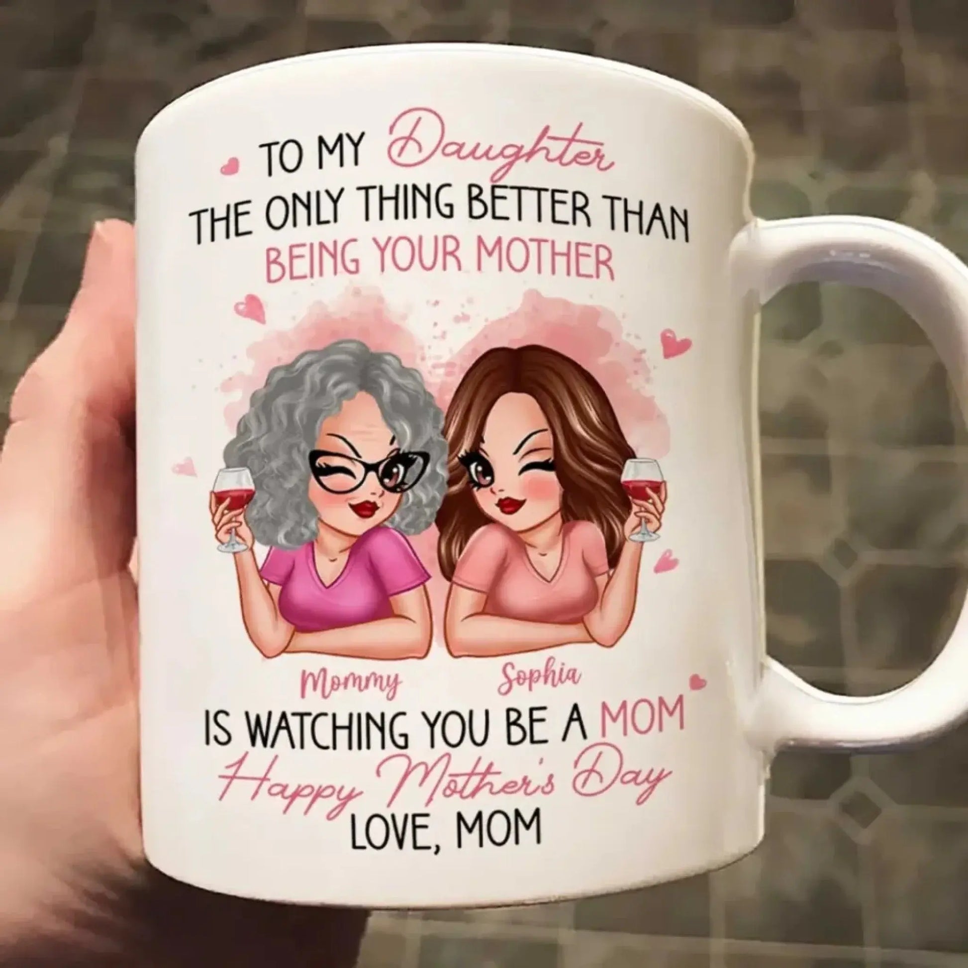To My Daughter Pink Mug – “The Only Thing Better Than Being Your Mother” Personalized Mother’s Day Gift from Mom  Ezcustomize