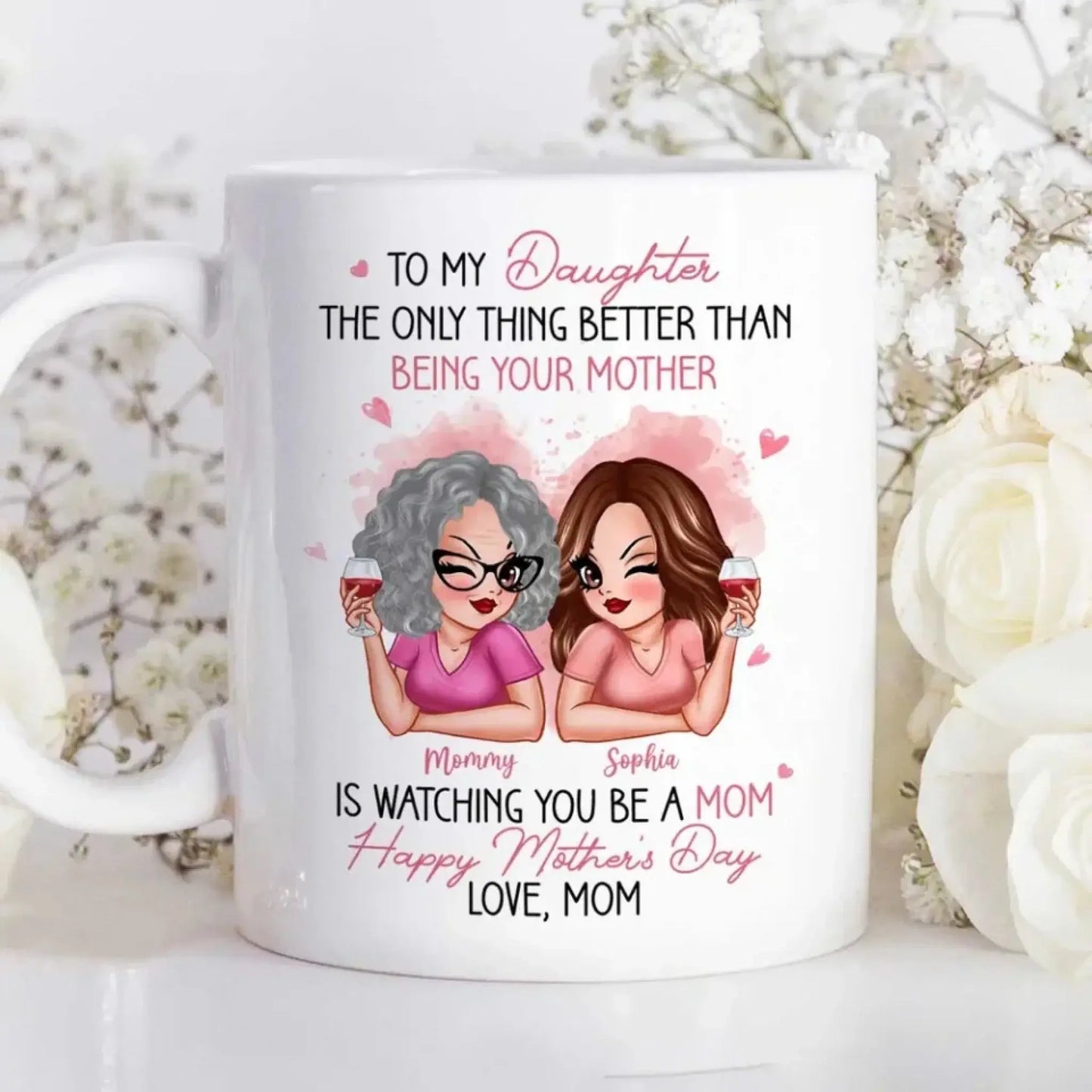 To My Daughter Pink Mug – “The Only Thing Better Than Being Your Mother” Personalized Mother’s Day Gift from Mom  Ezcustomize