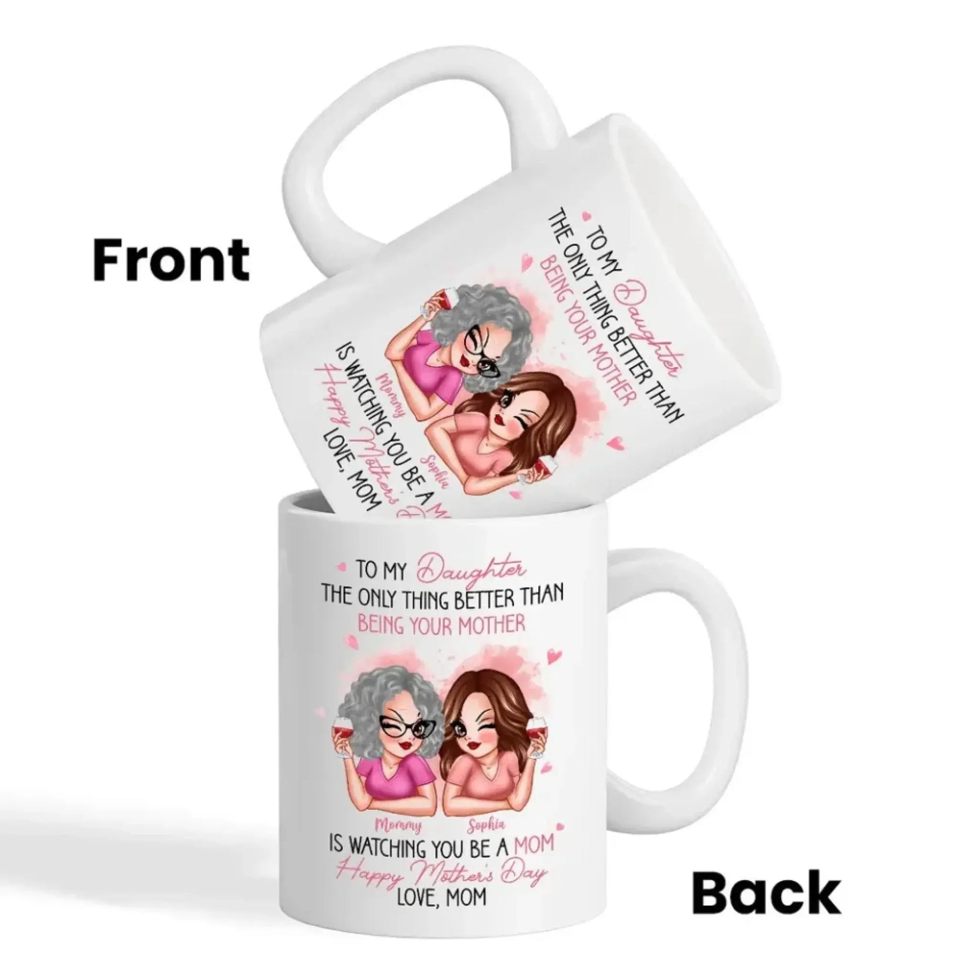 To My Daughter Pink Mug – “The Only Thing Better Than Being Your Mother” Personalized Mother’s Day Gift from Mom  Ezcustomize