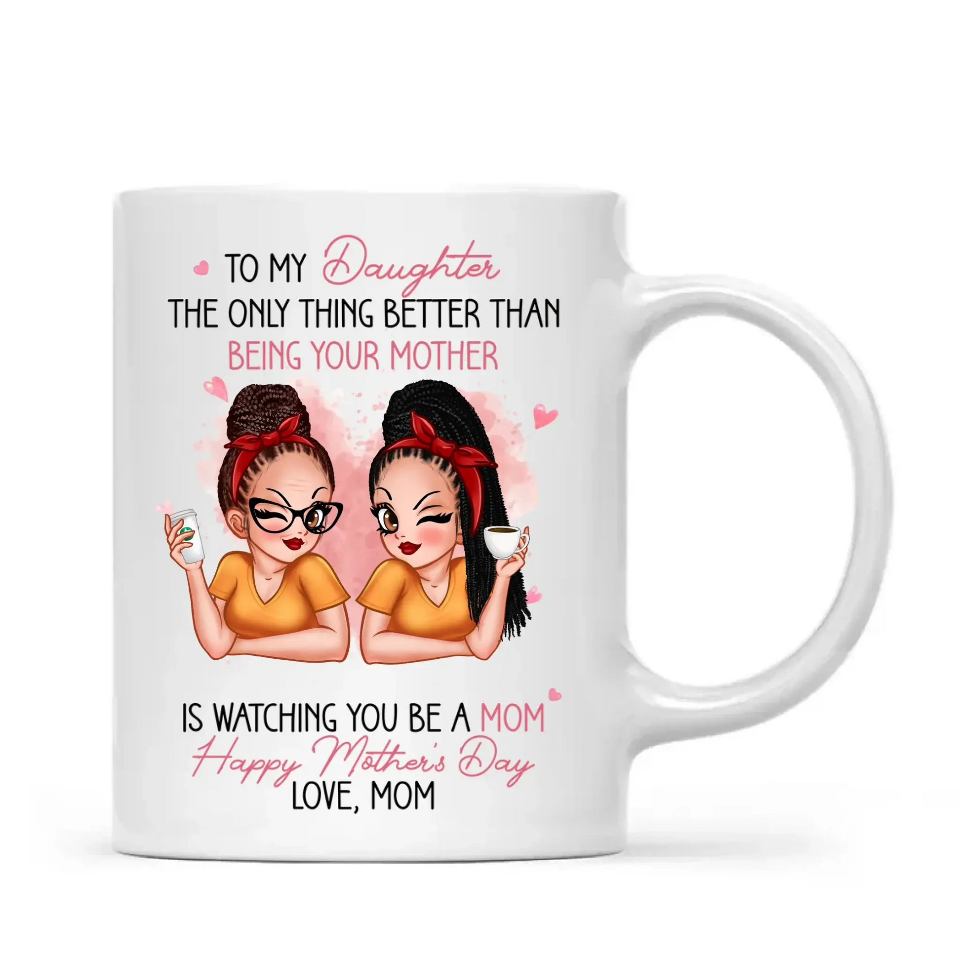 To My Daughter Pink Mug – “The Only Thing Better Than Being Your Mother” Personalized Mother’s Day Gift from Mom  Ezcustomize