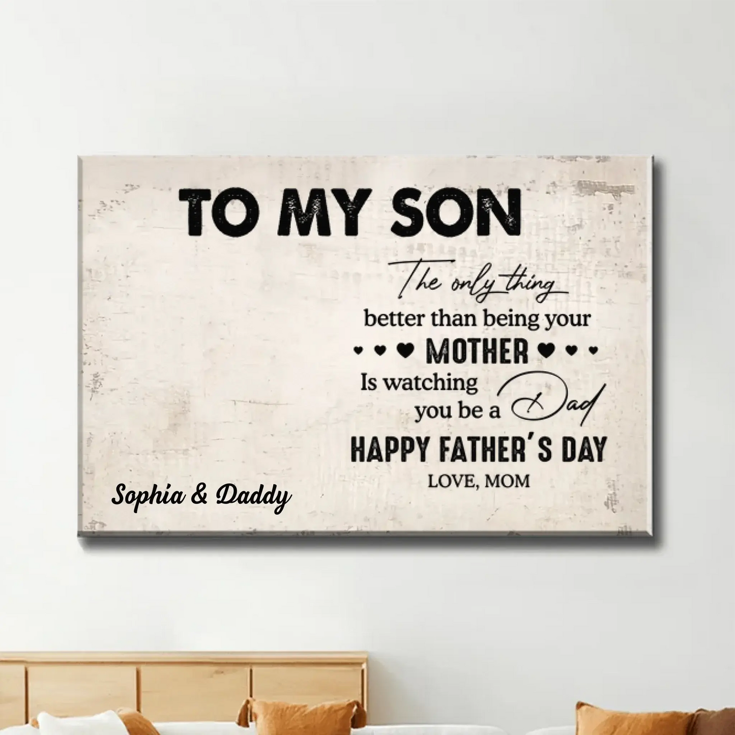 To My Son with Custom Photo – Personalized Poster/Canvas – Heartfelt Father’s Day & Birthday Gift from Mom for Son  Ezcustomize