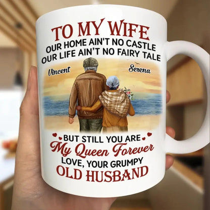 To My Wife Our Home Ain’t No Castle Personalized Mug – Funny Romantic Custom Coffee Cup - Gift for Couples, Husband to Wife  Ezcustomize