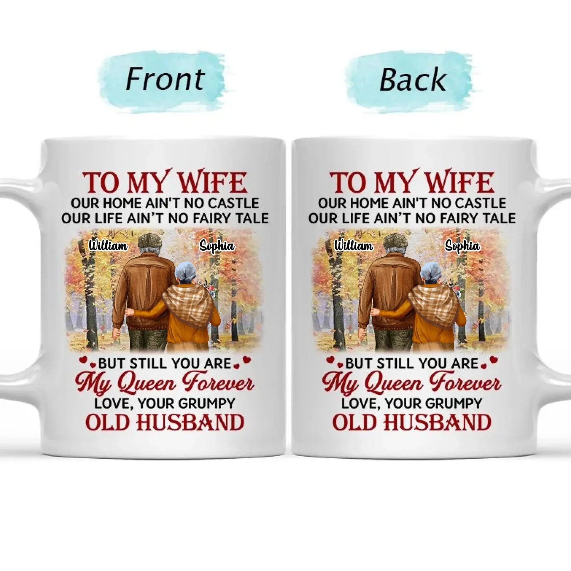 To My Wife Our Home Ain’t No Castle Personalized Mug – Funny Romantic Custom Coffee Cup - Gift for Couples, Husband to Wife  Ezcustomize