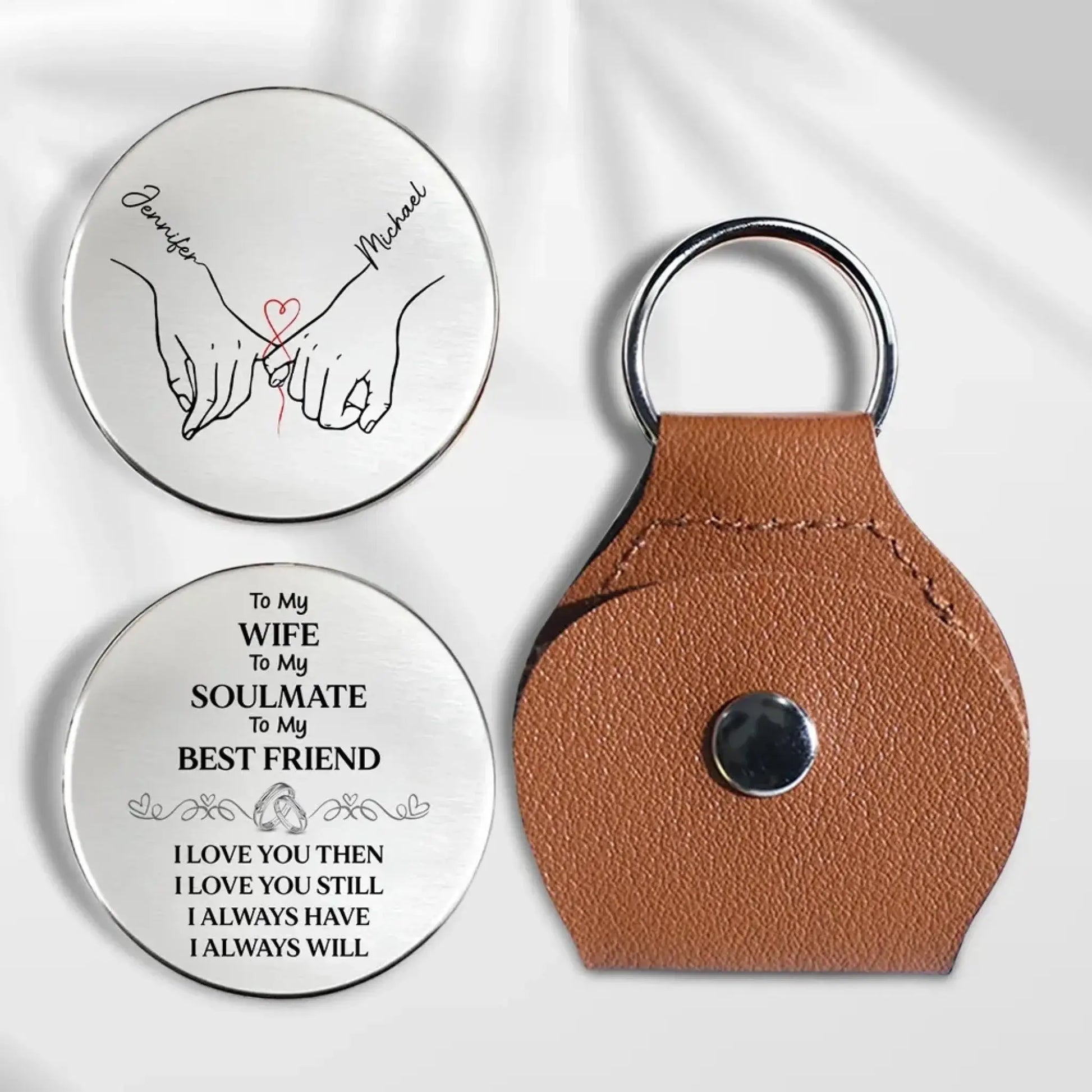 To My Wife - Soulmate - Best Friend – Personalized Custom Pocket Hug Token – Romantic Anniversary & Valentine’s Day Keepsake Gift for Wife  Ezcustomize