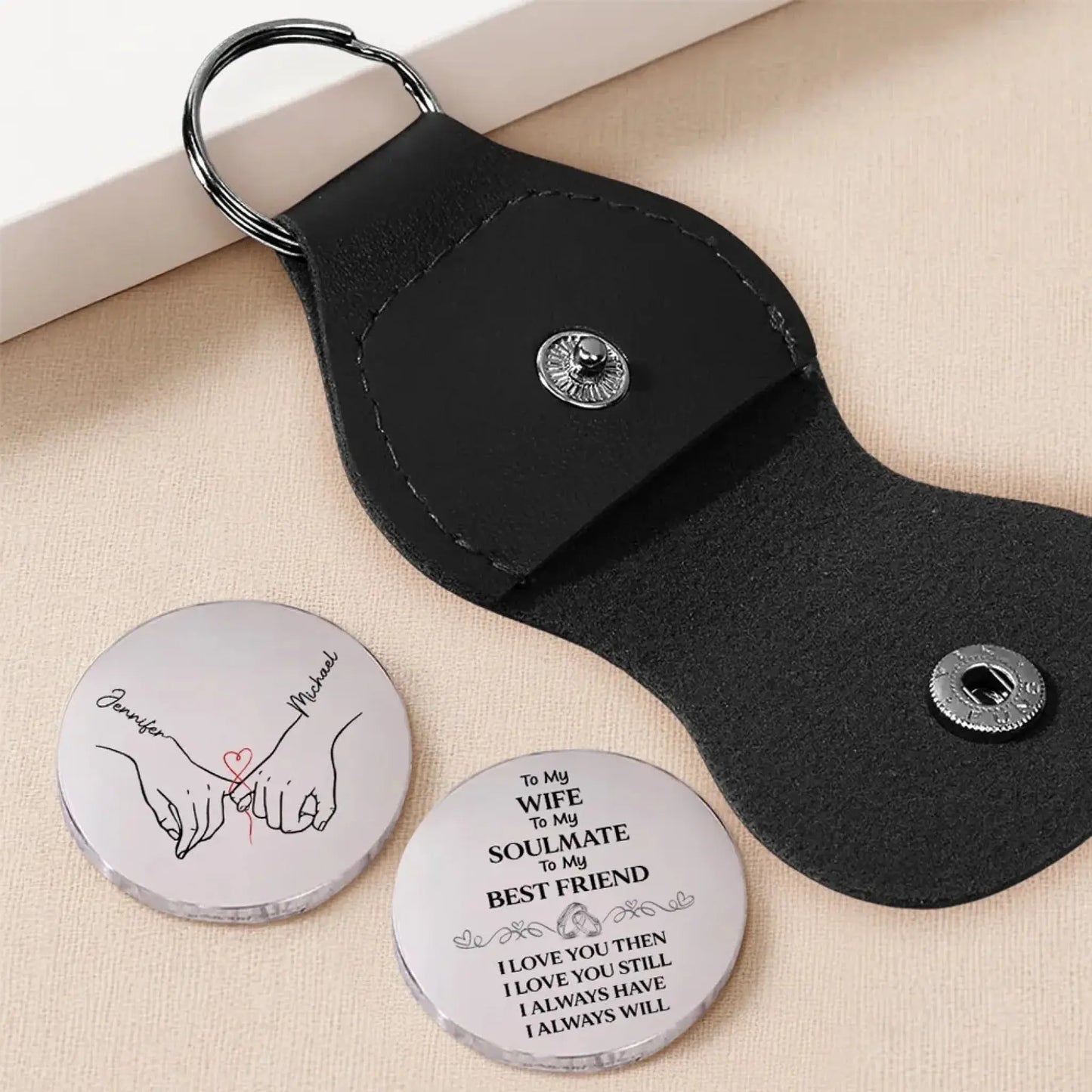 To My Wife - Soulmate - Best Friend – Personalized Custom Pocket Hug Token – Romantic Anniversary & Valentine’s Day Keepsake Gift for Wife  Ezcustomize