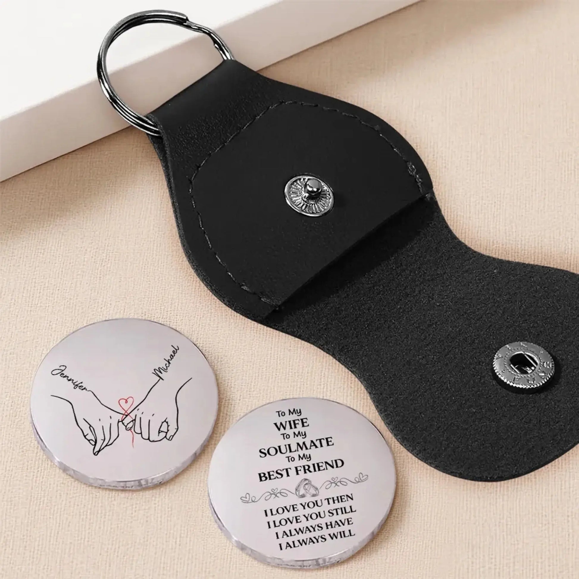 To My Wife - Soulmate - Best Friend – Personalized Custom Pocket Hug Token – Romantic Anniversary & Valentine’s Day Keepsake Gift for Wife  Ezcustomize