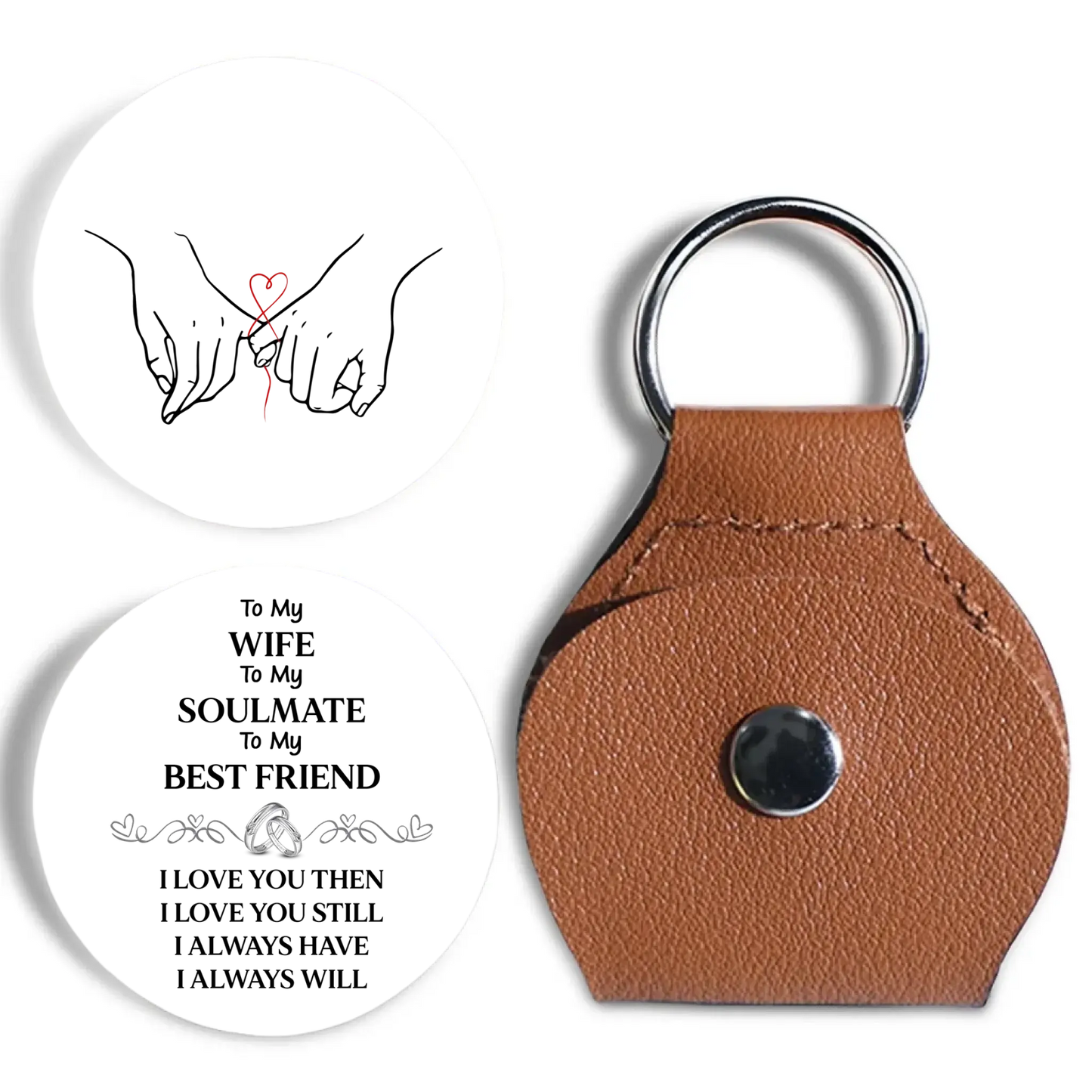 To My Wife - Soulmate - Best Friend – Personalized Custom Pocket Hug Token – Romantic Anniversary & Valentine’s Day Keepsake Gift for Wife  Ezcustomize