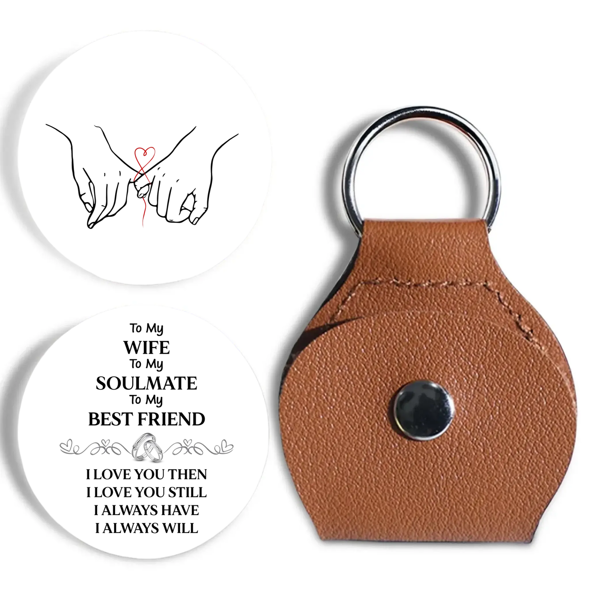 To My Wife - Soulmate - Best Friend – Personalized Custom Pocket Hug Token – Romantic Anniversary & Valentine’s Day Keepsake Gift for Wife  Ezcustomize