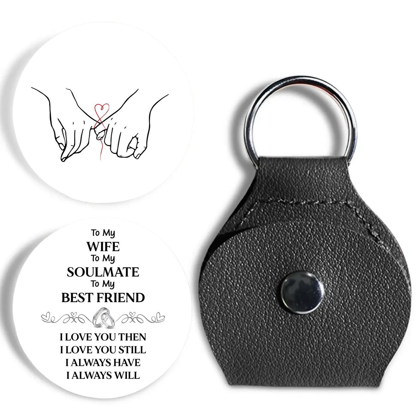 To My Wife - Soulmate - Best Friend – Personalized Custom Pocket Hug Token – Romantic Anniversary & Valentine’s Day Keepsake Gift for Wife  Ezcustomize