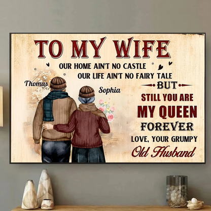 To My Wife – Still You Are My Queen Love Message – Personalized Poster/Canvas – Romantic Gift for Wife on Anniversary or Birthday  Ezcustomize