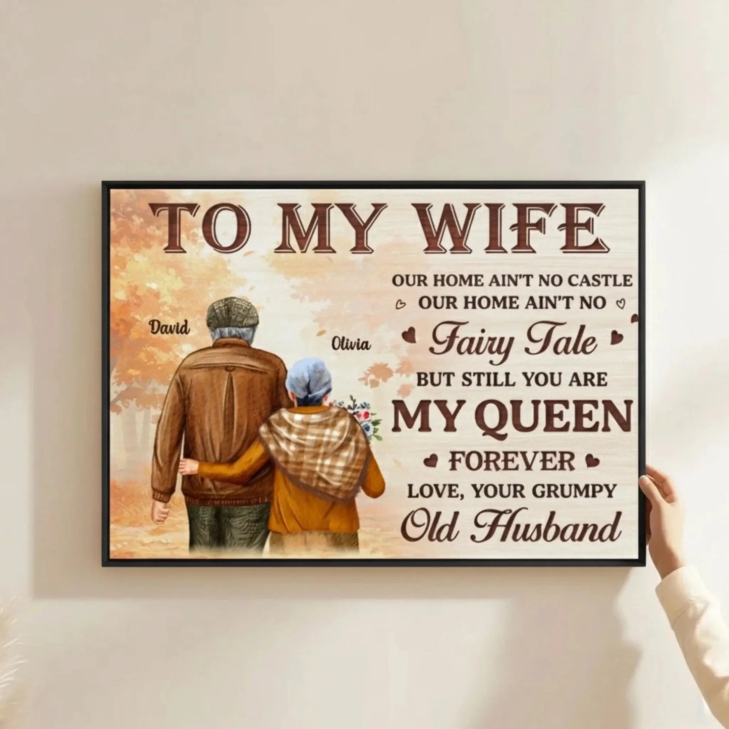 To My Wife – Still You Are My Queen Love Message – Personalized Poster/Canvas – Romantic Gift for Wife on Anniversary or Birthday  Ezcustomize