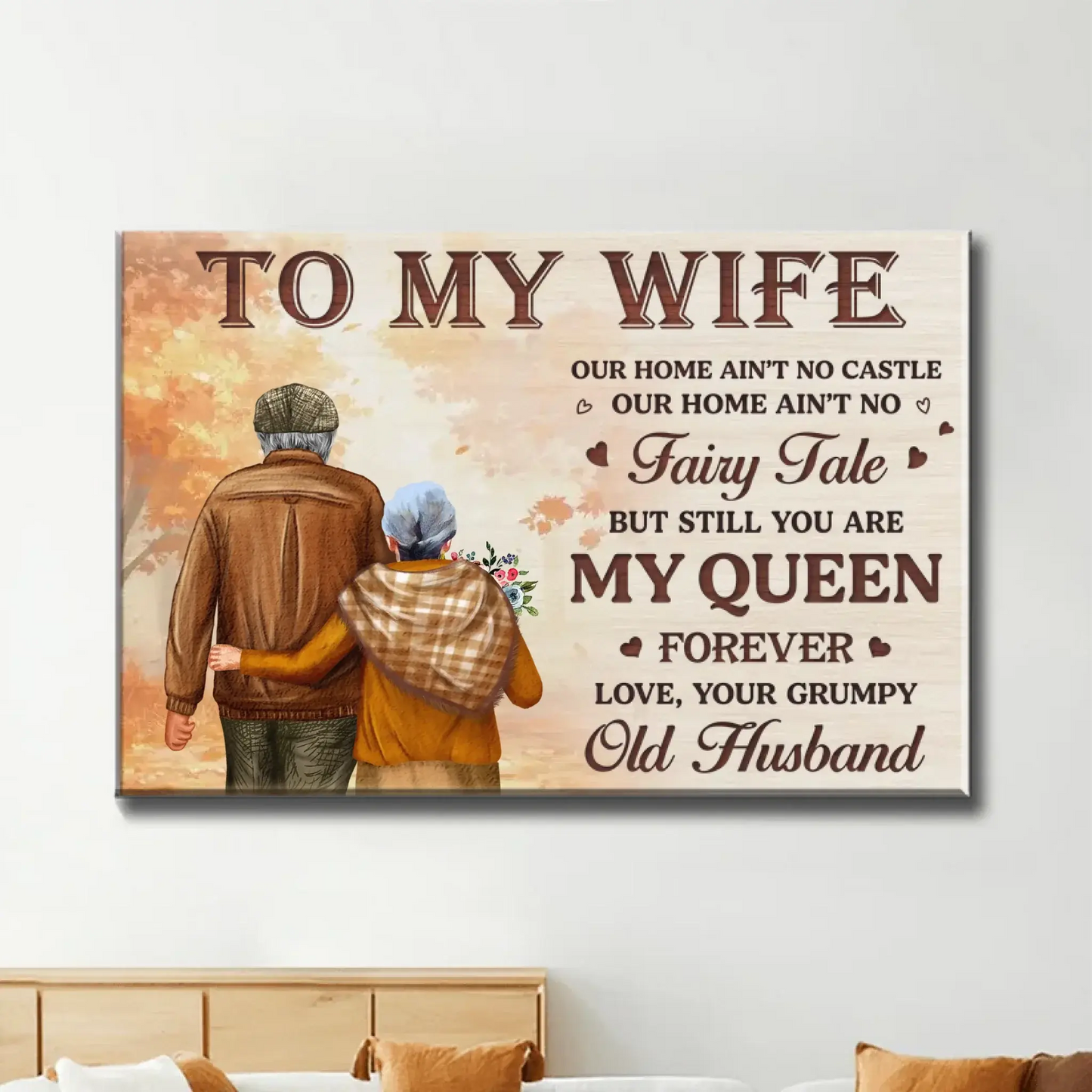 To My Wife – Still You Are My Queen Love Message – Personalized Poster/Canvas – Romantic Gift for Wife on Anniversary or Birthday  Ezcustomize