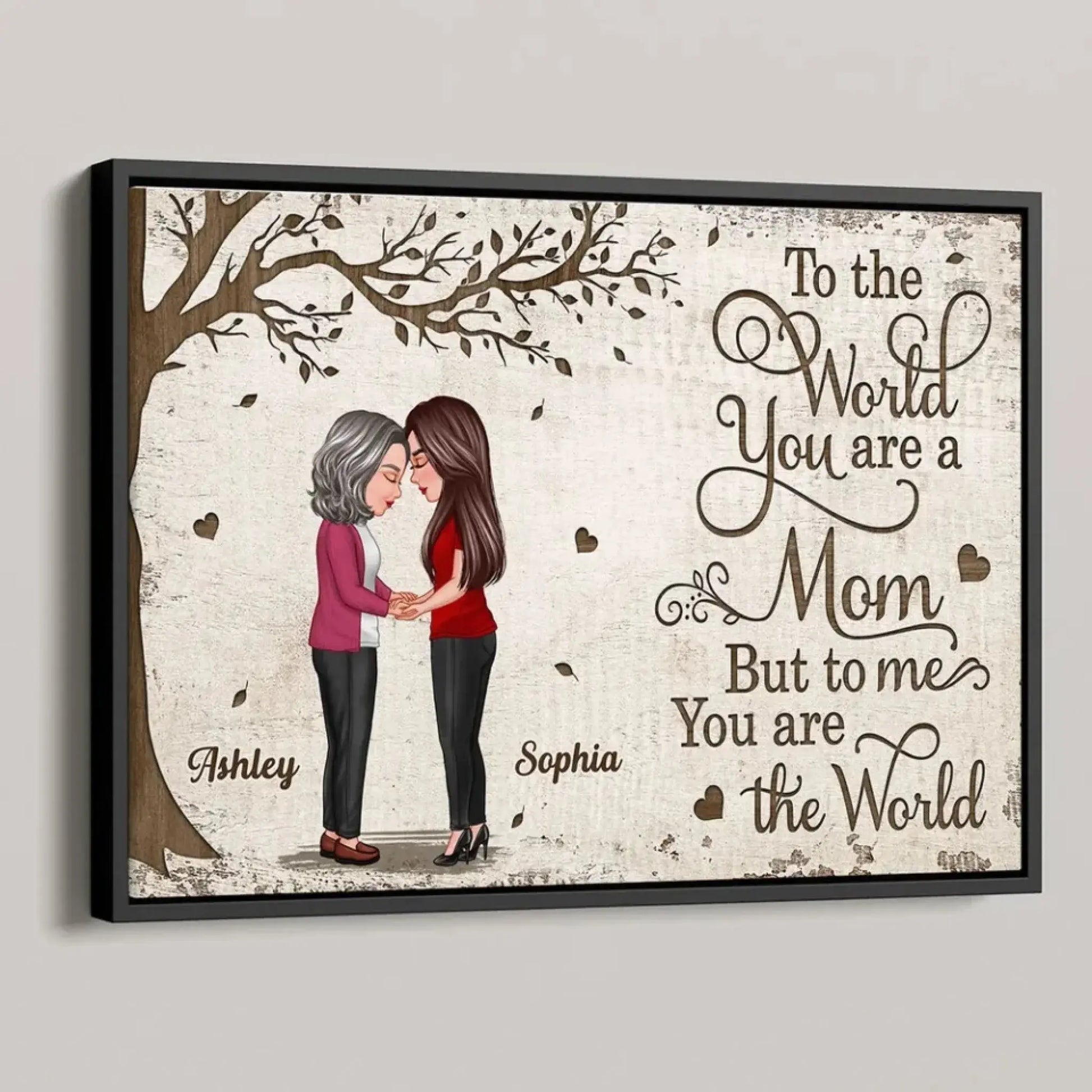 To the World You Are a Mom, But to Me You Are the Worl – Personalized Poster/Canvas – Mother-Daughter Bond Gift for Mother's Day & More  Ezcustomize