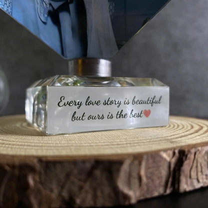 Unique Crystal Photo Cube – Personalized Spinning Keepsake – Romantic Gift for Boyfriend, Girlfriend, Husband, Wife & Loved Ones  Ezcustomize