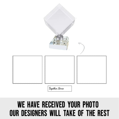 Unique Crystal Photo Cube – Personalized Spinning Keepsake – Romantic Gift for Boyfriend, Girlfriend, Husband, Wife & Loved Ones  Ezcustomize