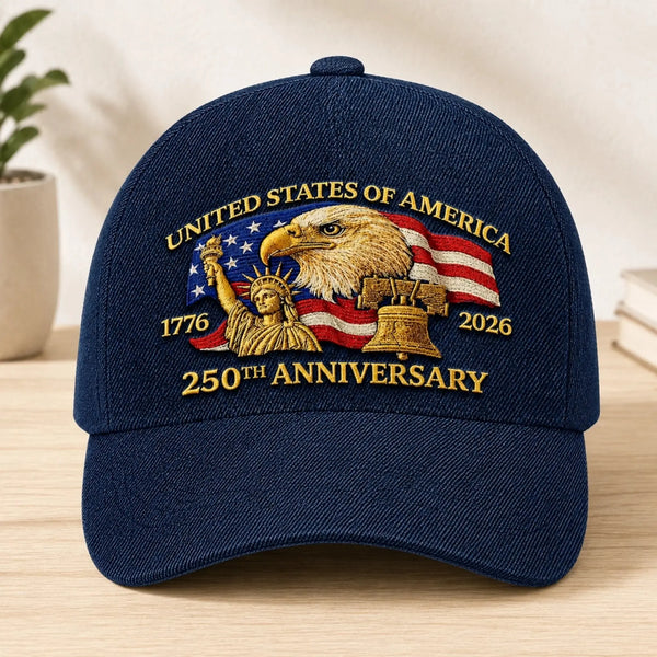 United States of America 1776–2026 Patriotic Eagle 250th Anniversary – Personalized Classic Cap – Holiday Gift for Men & Women