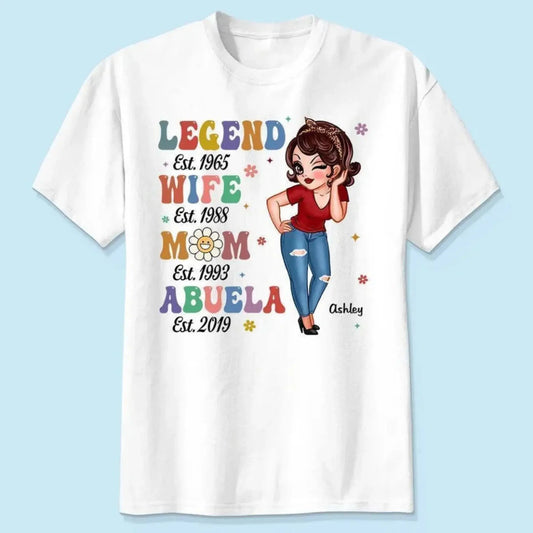 Vintage Legend – Personalized Wife, Mom, Grandma Shirt/Hoodie/Sweatshirt, Custom Gift for Proud Mothers & Grandmothers  Ezcustomize