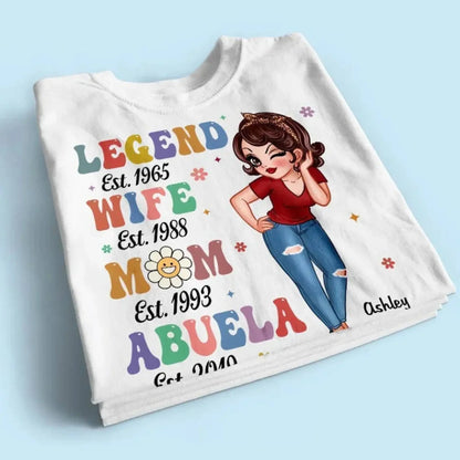 Vintage Legend – Personalized Wife, Mom, Grandma Shirt/Hoodie/Sweatshirt, Custom Gift for Proud Mothers & Grandmothers  Ezcustomize