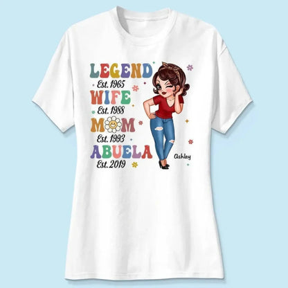 Vintage Legend – Personalized Wife, Mom, Grandma Shirt/Hoodie/Sweatshirt, Custom Gift for Proud Mothers & Grandmothers  Ezcustomize