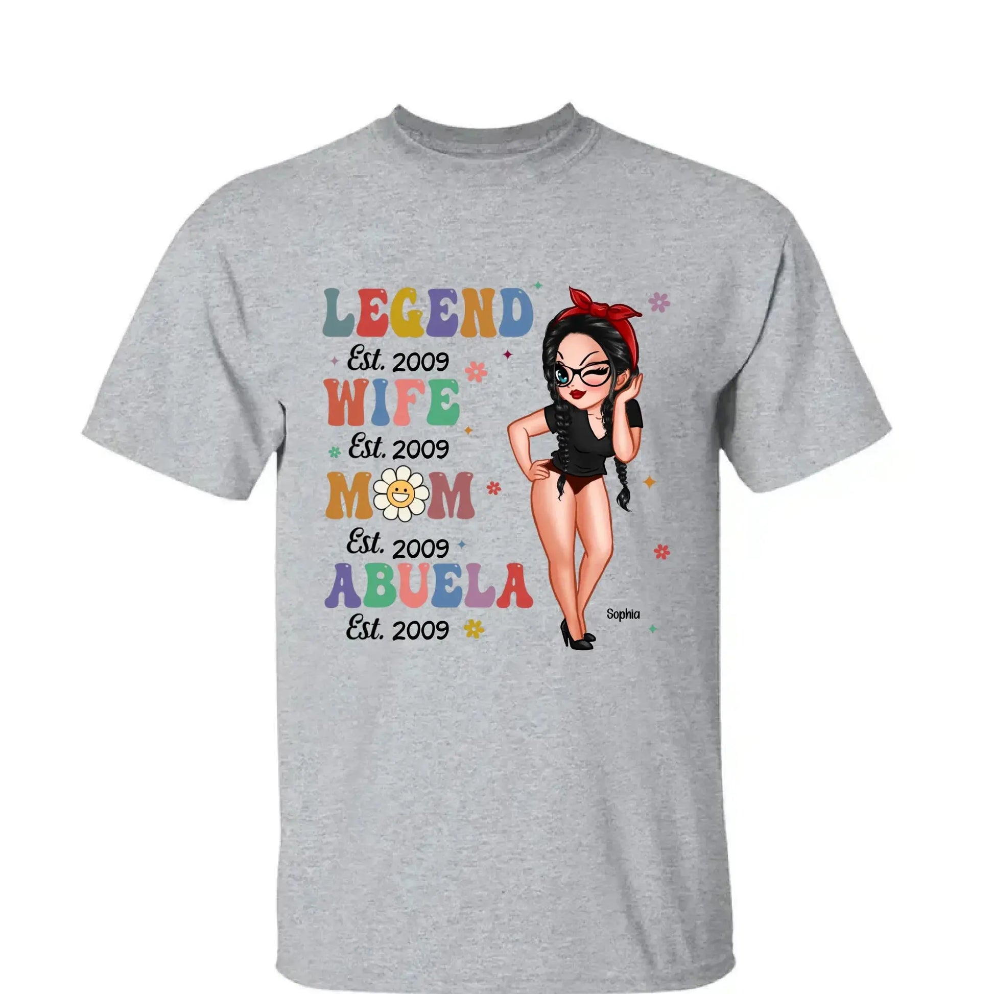 Vintage Legend – Personalized Wife, Mom, Grandma Shirt/Hoodie/Sweatshirt, Custom Gift for Proud Mothers & Grandmothers  Ezcustomize