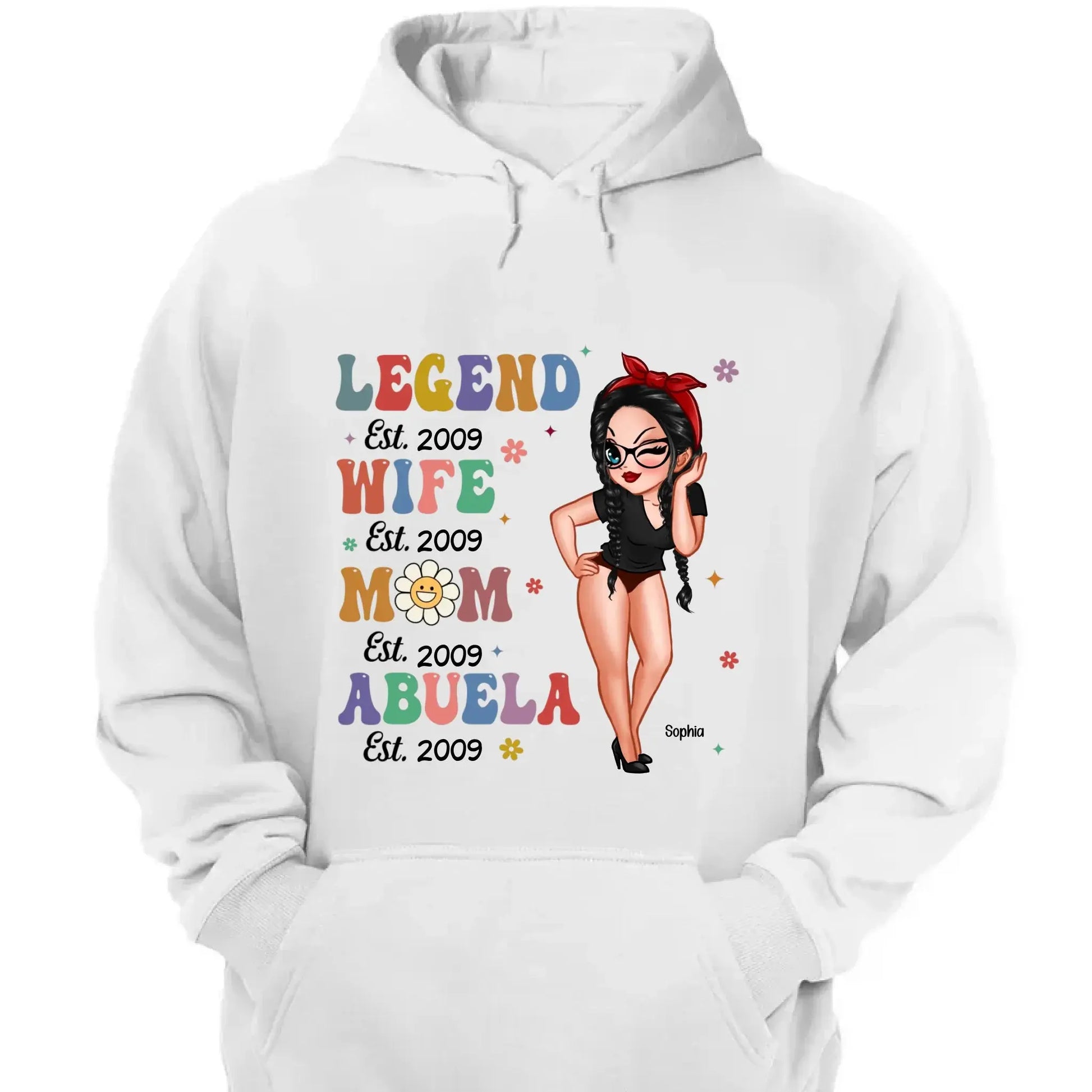 Vintage Legend – Personalized Wife, Mom, Grandma Shirt/Hoodie/Sweatshirt, Custom Gift for Proud Mothers & Grandmothers  Ezcustomize