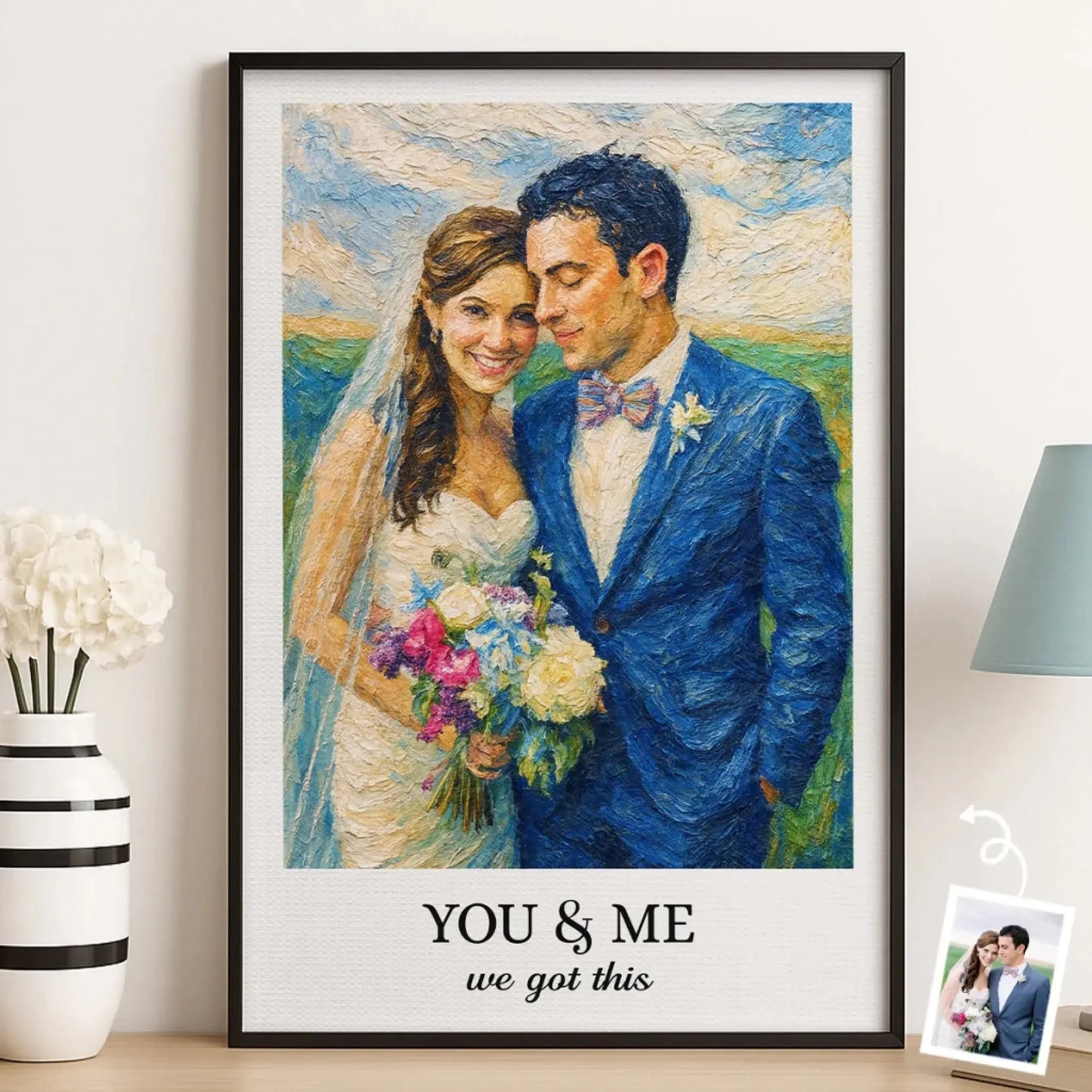 Vintage Love, Endless Joy Design - Custom Vertical Photo Poster – Romantic Wedding Gift for Him & Her  Ezcustomize