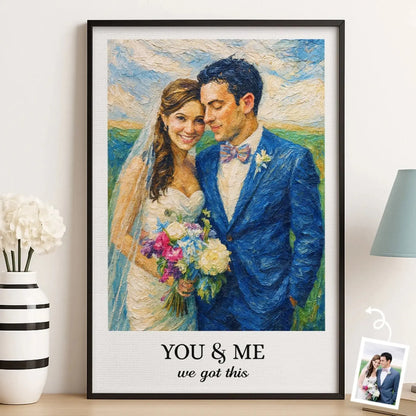 Vintage Love, Endless Joy Design - Custom Vertical Photo Poster – Romantic Wedding Gift for Him & Her  Ezcustomize