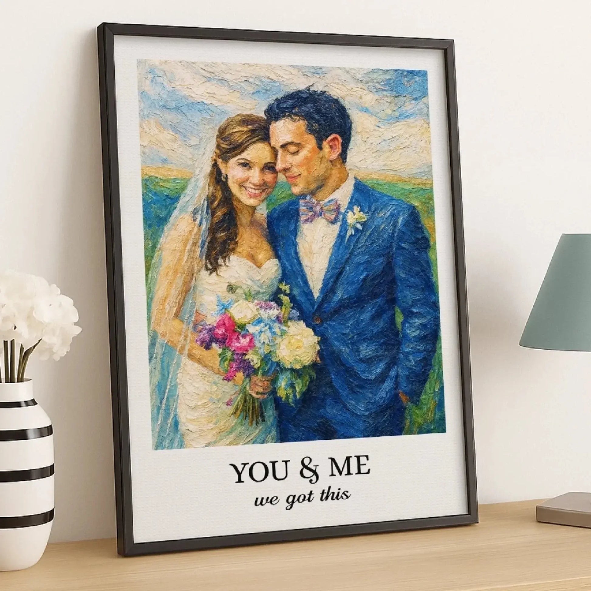 Vintage Love, Endless Joy Design - Custom Vertical Photo Poster – Romantic Wedding Gift for Him & Her  Ezcustomize