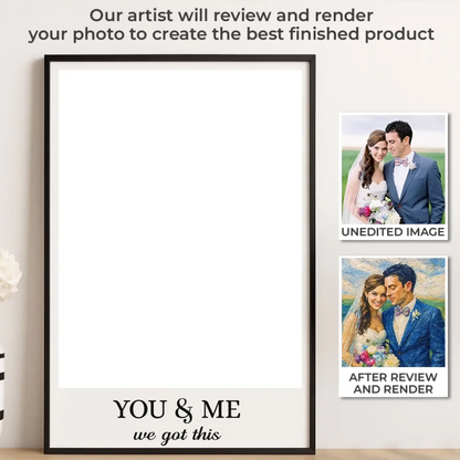 Vintage Love, Endless Joy Design - Custom Vertical Photo Poster – Romantic Wedding Gift for Him & Her  Ezcustomize