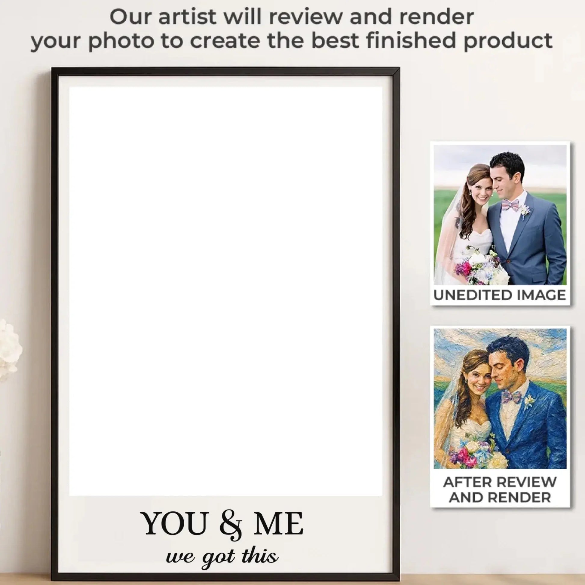 Vintage Love, Endless Joy Design - Custom Vertical Photo Poster – Romantic Wedding Gift for Him & Her  Ezcustomize