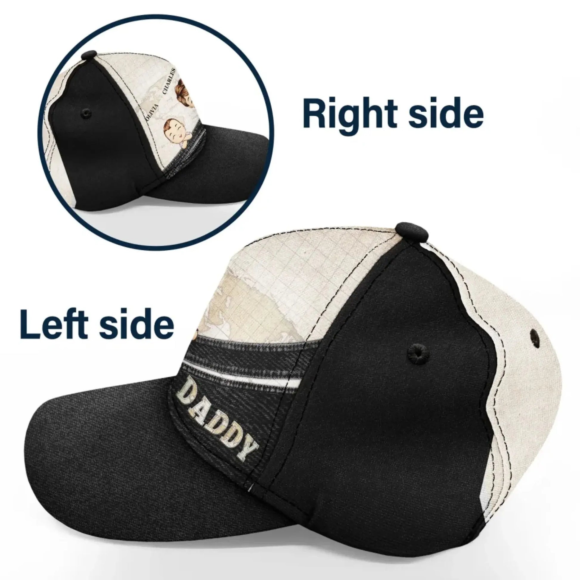 Vintage Map "Papa" - Personalized Classic Cap - Design for Dad, Father, or Grandpa’s Special Day  Ezcustomize
